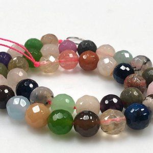 Multi Gemstone Beads Round Shape 10 mm Beads